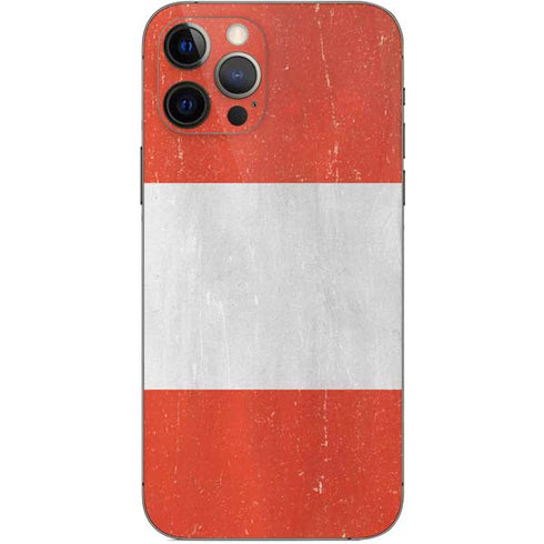Peru Flag Distressed iPhone 12 Pro Skin